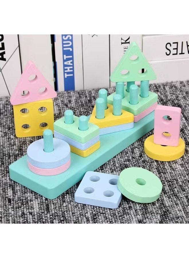 Arrangement of rectangular geometric shapes of colors - Image 1